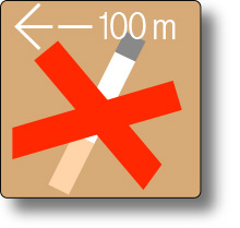 Bord rookgebied 100 meter